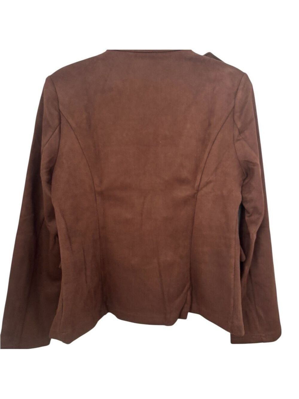 Allegra K Brown Open Front Jacket - Picture 6 of 12